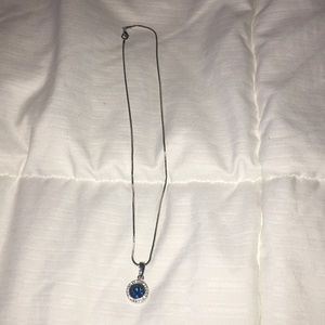 Never been used silver and blue necklace